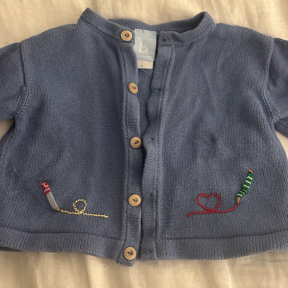 Bella Bliss blue Button-Up Cardigan